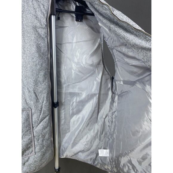 Ampersand Gray Quilted Herringbone Zip Front Puffer Vest Women’s XXXL - Picture 6 of 7